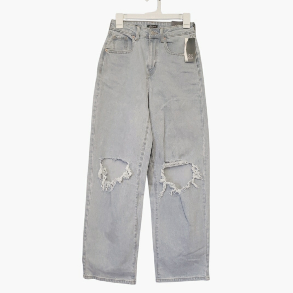 Women's Light Blue Distressed Jeans